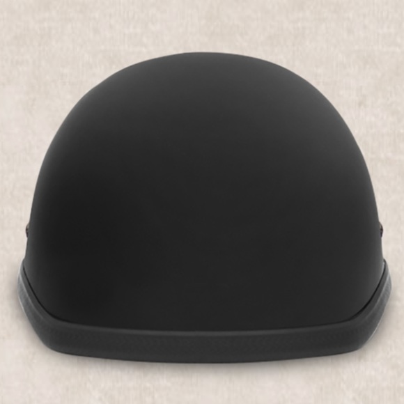 Daytona Novelty Matte Black Hawk Low Profile Half Helmet in size S - Picture 6 of 7
